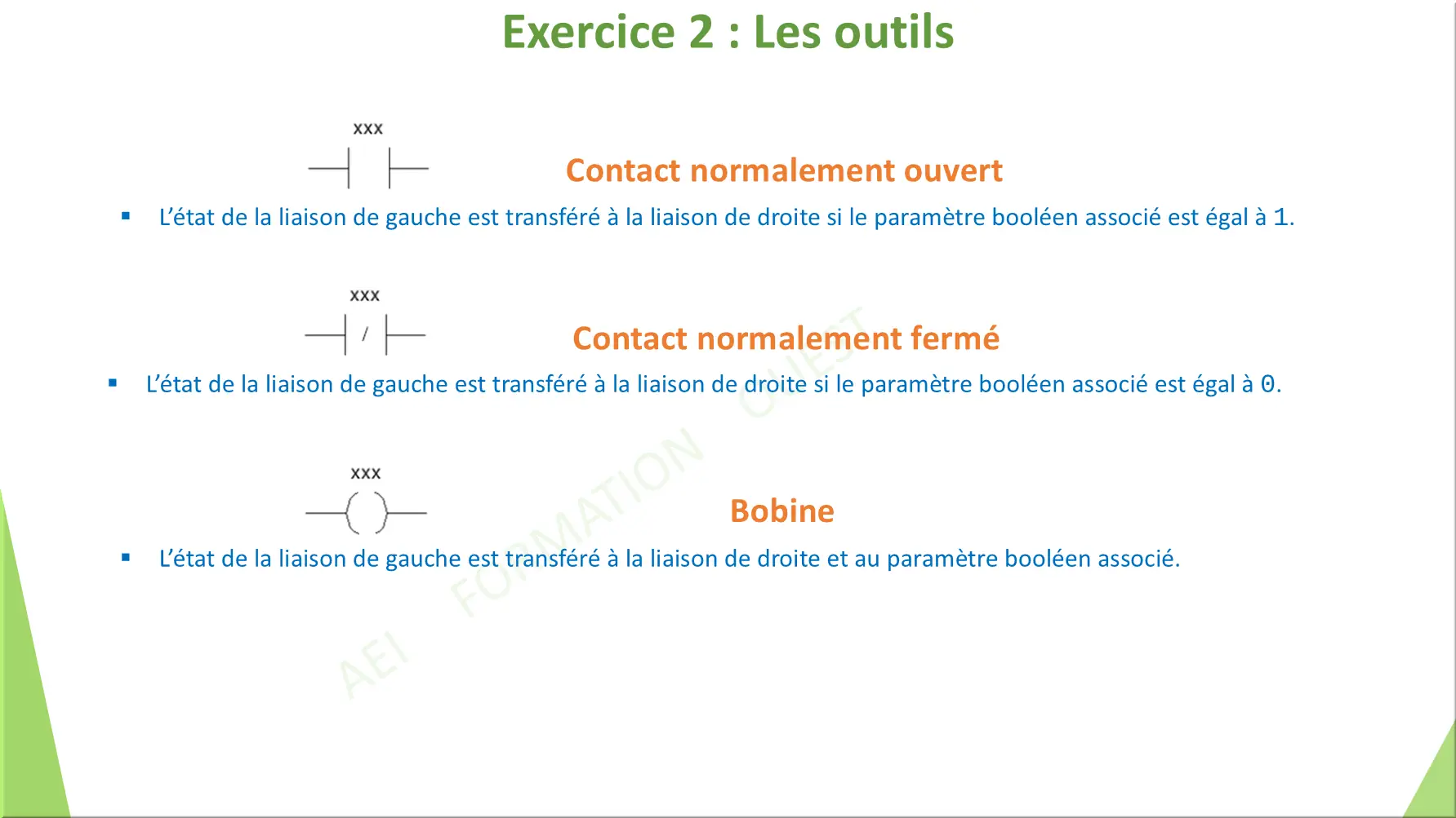 Exercice 2 : Les outils